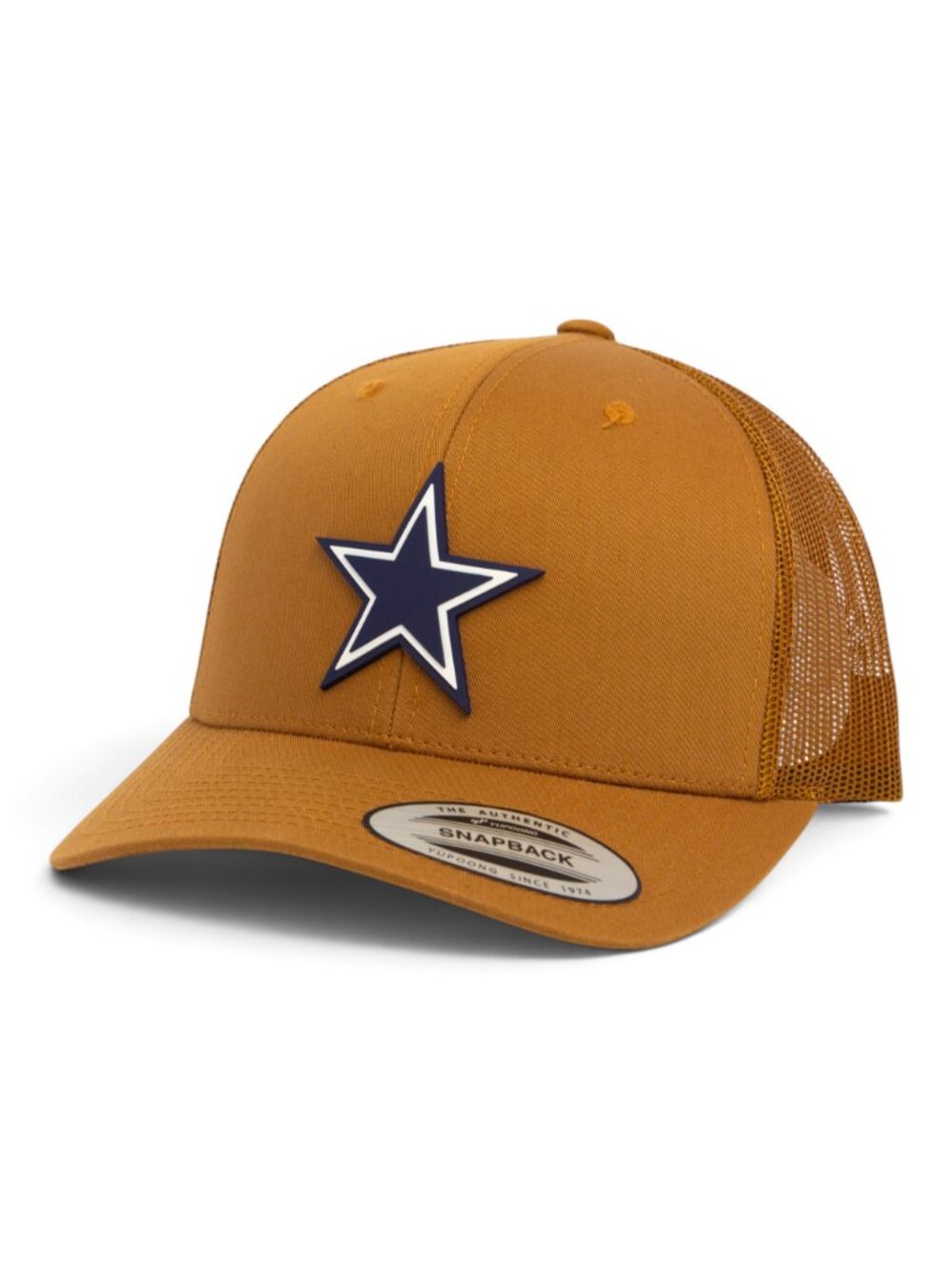 Dallas Cowboys 3D YP Snapback Trucker Hat- Caramel